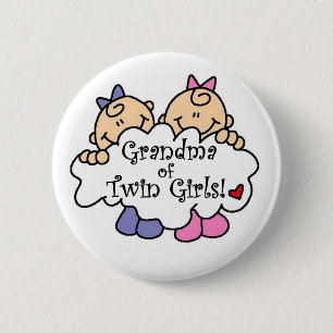 Badge Rond 5 Cm Grand-mère de Twin Girls Tshirts et cadeaux