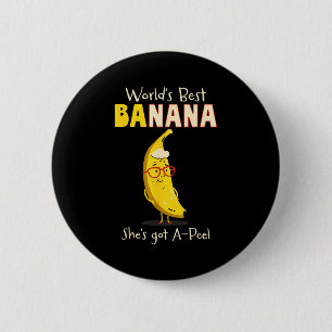 Badge Rond 5 Cm Grand-mère drôle Pun de Nana Banana du monde