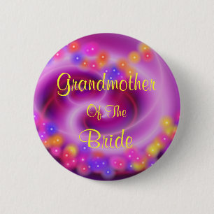 Badge Rond 5 Cm Grand-Mère Du Bouton Coeur Tourbillonnant De La M