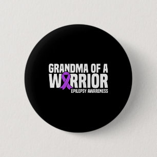 Badge Rond 5 Cm Grand-mère d'un guerrier de l'épilepsie au ruban v