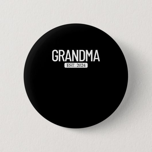 Badge Rond 5 Cm Grand-mère Est. Grand-mère des femmes 2024 (Devant)
