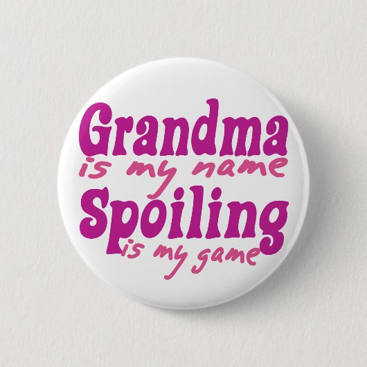 Badge Rond 5 Cm Grand-mère est mon nom (Devant)