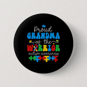 Badge Rond 5 Cm Grand-Mère Fière D'Un Puzzle De Sensibilisation su