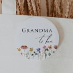Badge Rond 5 Cm Grand-mère Fleur sauvage colorée à être<br><div class="desc">Ce bouton coloré de la grand-mère fleur sauvage est parfait pour votre baby shower d'été simple, lunatique et boho. Les fleurs aux couleurs vives, rose, jaune, orange et or donnent à ce produit l'impression d'un jardin de printemps hippie vintage, élégant et minimaliste. Le design moderne est artistique et délicat, représentant...</div>