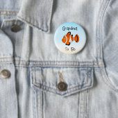 Badge Rond 5 Cm Grand-mère | Poissons mignons sous la mer (En situation)