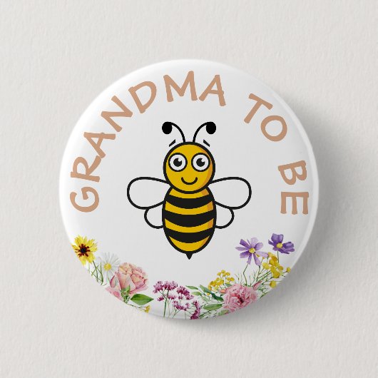Badge Rond 5 Cm Grand-Mère Pour Être Douce Comme On Peut (Devant)
