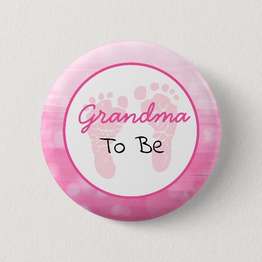 Badge Rond 5 Cm Grand-mère rose à être Baby shower (Devant)