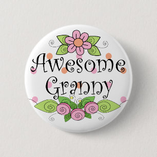 Badge Rond 5 Cm Grand-mère T-shirt