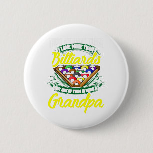 Badge Rond 5 Cm Grand-pa Billard Pool Joueur Ll Stick Papa G