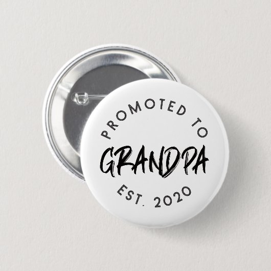 Badge Rond 5 Cm Grand-pa Est.2020 (Devant & derrière)
