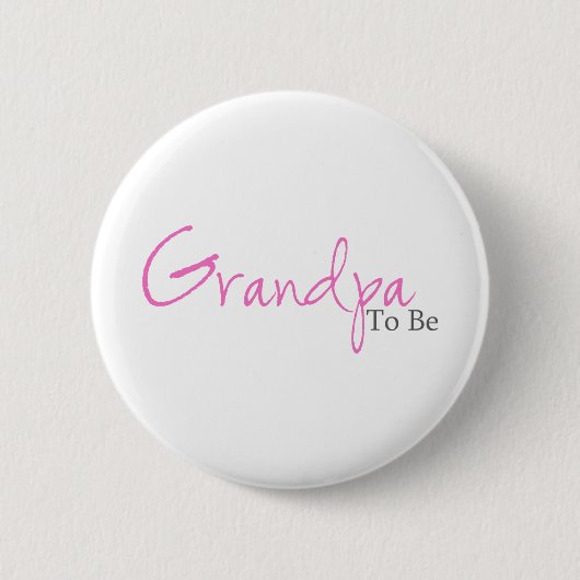 Badge Rond 5 Cm Grand-papa à être (manuscrit rose) (Devant)
