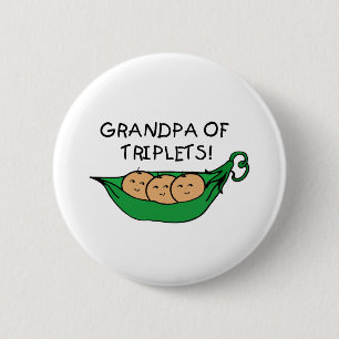 Badge Rond 5 Cm Grand-papa de cosse de triplets