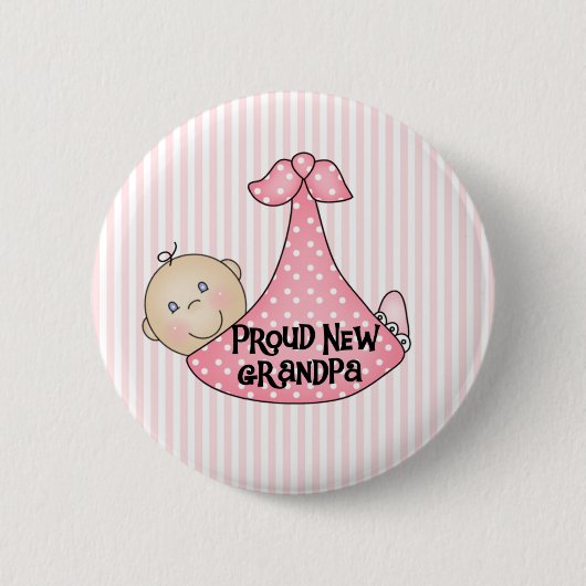 Badge Rond 5 Cm Grand-papa fier de bébé (Devant)