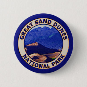 Badge Rond 5 Cm Grand parc national de dunes de sable