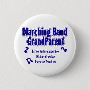 Badge Rond 5 Cm Grand-parent/Trombone
