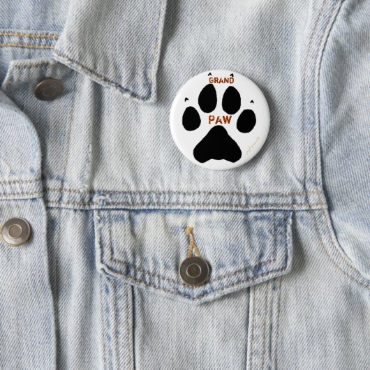 Badge Rond 5 Cm Grand Paw (En situation)