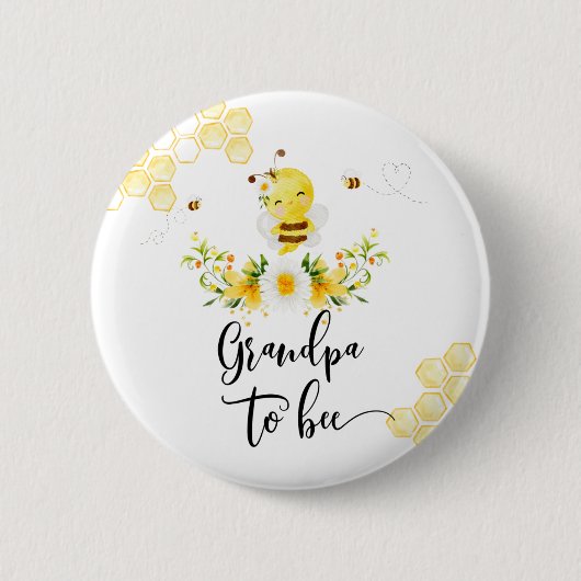 Badge Rond 5 Cm Grand-père à être baby shower (Devant)