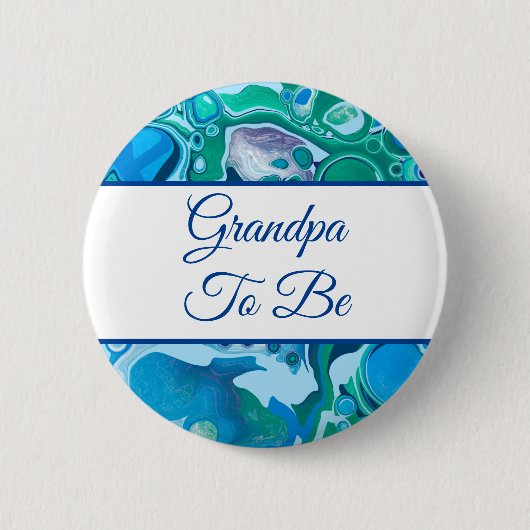 Badge Rond 5 Cm Grand-père | Baby shower du garçon (Devant)