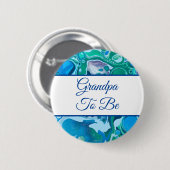 Badge Rond 5 Cm Grand-père | Baby shower du garçon (Devant & derrière)