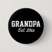 Badge Rond 5 Cm "Grand-père - date est" nouveauté (Devant)