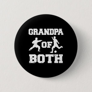 Badge Rond 5 Cm Grand-Père De Football Amusant Et Karate Grand-pa