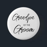 Badge Rond 5 Cm Grand-père de la Groom Party<br><div class="desc">Design moderne et élégant imprimé Brush Script Grandpa du bouton Groom Fête des mariées Party qui peut être customisé avec votre texte. Cliquez sur le bouton "Customiser" et utilisez notre outil de conception pour modifier ce modèle. Découvrez le magasin Graphic Art Design pour d'autres produits qui correspondent à ce design...</div>