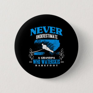 Badge Rond 5 Cm Grand-père fait du ski nautique Athlètes de Refoot