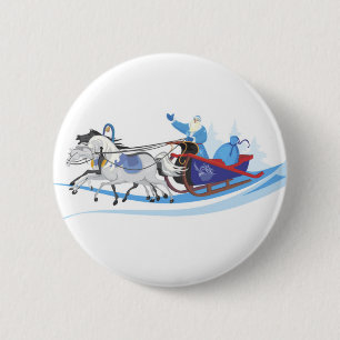 Badge Rond 5 Cm Grand-père Frost