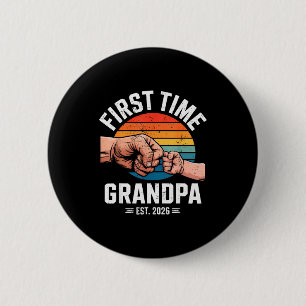 Badge Rond 5 Cm Grand-père pour la première fois prévu 2026 Annonc
