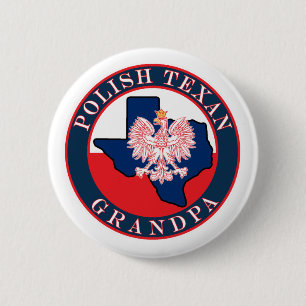 Badge Rond 5 Cm Grand-père texan polonais rond