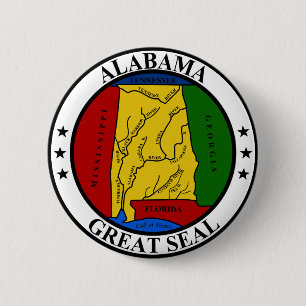 Badge Rond 5 Cm Grand phoque de l'Alabama