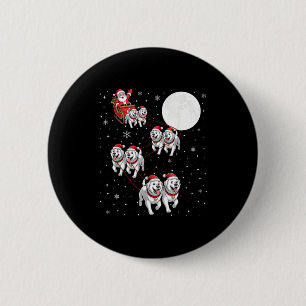 Badge Rond 5 Cm Grand Pyrenees Chien Xmas Pyjama Correspondant au