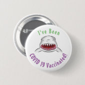 Badge Rond 5 Cm Grand requin blanc moyen dessin animé (Devant & derrière)