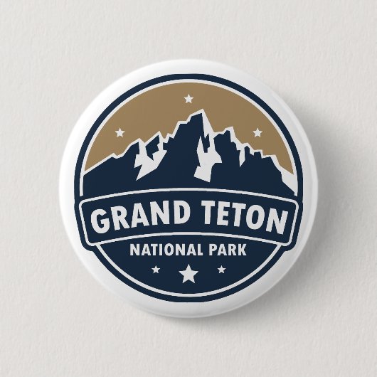 Badge Rond 5 Cm Grand Teton National Park Round Emblem (Devant)