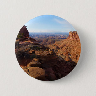 Badge Rond 5 Cm Grand View Point dans le parc national des Canyonl