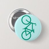 Badge Rond 5 Cm Grande bicyclette verte (Devant & derrière)