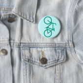 Badge Rond 5 Cm Grande bicyclette verte (En situation)