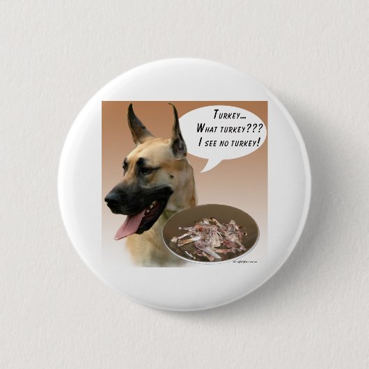 Badge Rond 5 Cm Grande Dane Turquie - Bouton (Devant)