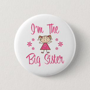 Badge Rond 5 Cm Grande fille rose de SIS