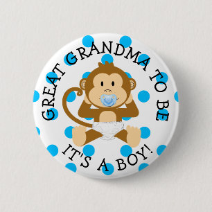 Badge Rond 5 Cm Grande grand-maman à être bouton de baby shower 