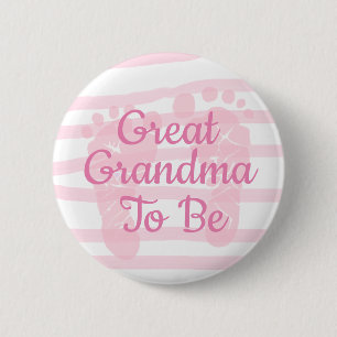 Badge Rond 5 Cm Grande grand-maman à être bouton rose de baby