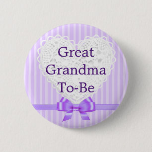 Badge Rond 5 Cm Grande grand-maman pourpre à être bouton de baby