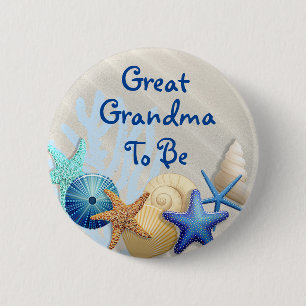 Badge Rond 5 Cm Grande grand-mère à être, Baby shower à thème de p