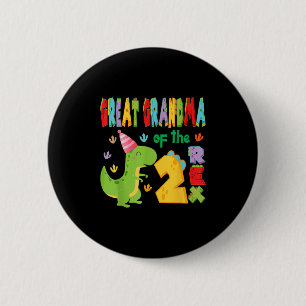 Badge Rond 5 Cm Grande Grand-Mère Des Deux Rex 2e Anniversaire Boy