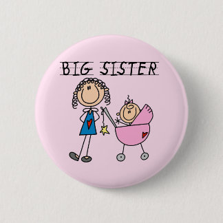 Badge Rond 5 Cm Grande soeur avec peu de T-shirts de SIS
