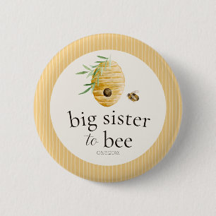 Badge Rond 5 Cm Grande Sœur De L'abeille Bumblebee Baby Shower Fam