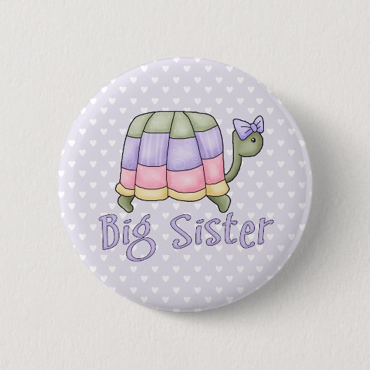Badge Rond 5 Cm Grande soeur de Pastel Turtel (Devant)