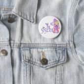 Badge Rond 5 Cm Grande soeur de Princess (En situation)