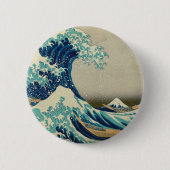 Badge Rond 5 Cm Grande vague au large de Kanagawa & Art japonais / (Devant)