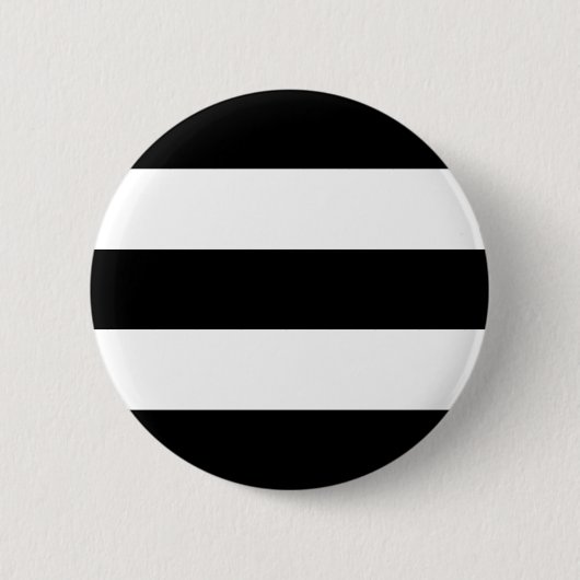 Badge Rond 5 Cm Grandes bandes noires et blanches (Devant)